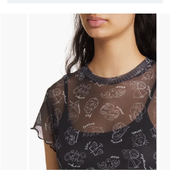 Dressed in LALA Black Zodiac Midi Sheer Dress NWT - Picture 7 of 8